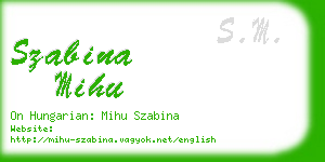 szabina mihu business card